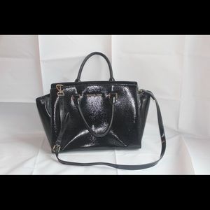 Michael Kors Selma Black Saffiano Leather Satchel